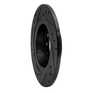 Pontiac Solstice Brake Rotor (1) - Rear Right - R1 Concepts - Drilled & Slotted - Black - `06-`10